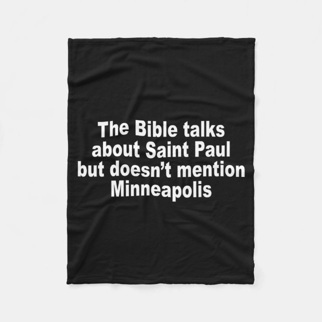 The Bible Talks About Saint-paul But Doesnt Mentio Fleecedecke (Vorderseite)
