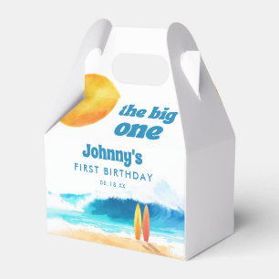 The Big One 1. Geburtstag Surf Strand Wasserfarbe Geschenkschachtel