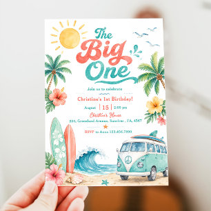 The Big One Surf Beach 1. Geburtstagsfeier Einladung