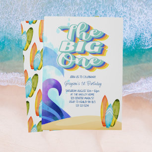 The Big One Surf Beach Geburtstagsfeier Einladung