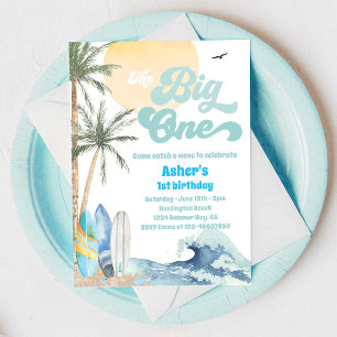 The Big One Surfen Strandparty 1. Geburtstag Einladung