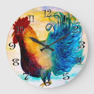 The big red rooster wall clock. große wanduhr