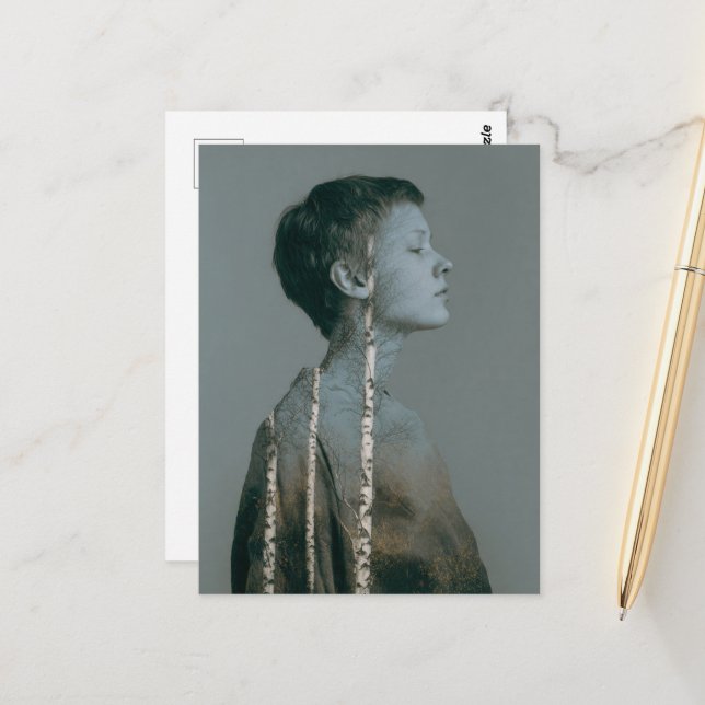 The Birch Tree Woman Postkarte (Vorderseite/Rückseite Beispiel)