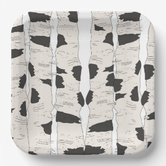 The Birch Trees Paper Plates Pappteller