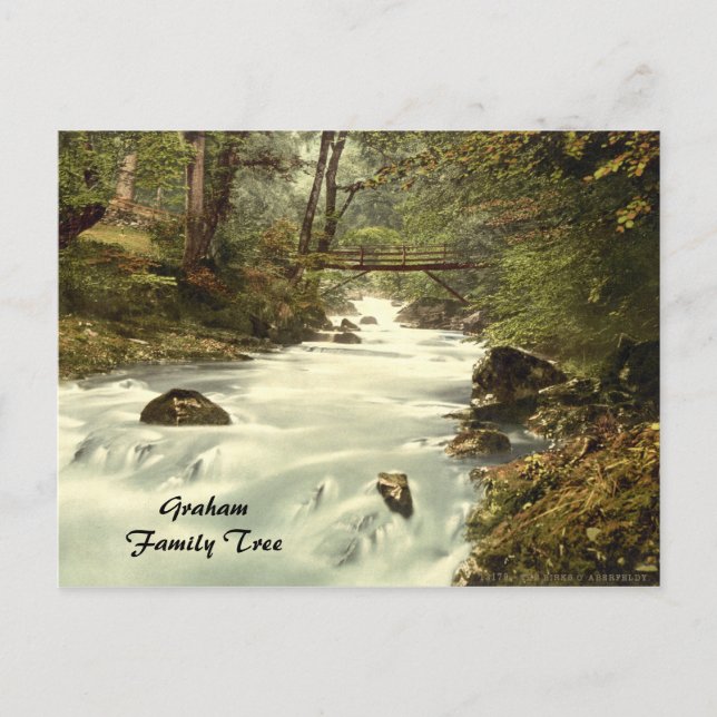 The Birks o'Aberfeldy, Perth and Kinross, Schottla Postkarte (Vorderseite)