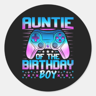 The Birthday Boy - Matching Video Game Birthday Runder Aufkleber