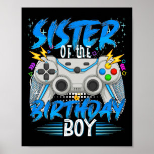 The Birthday Boy Video Game Birthday Gamer Boys Poster