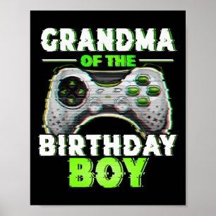 The Birthday Boy Video Gamer Matching Family Poster