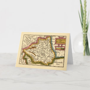 The Bishopprick Durham Landkreis England Old Map Karte