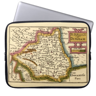 The Bishopprick Durham Landkreis England Old Map Laptopschutzhülle