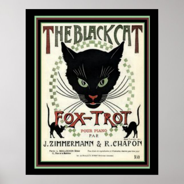 "The Black Cat Fox Trot" 16 x 20 Print Poster (Vorne)