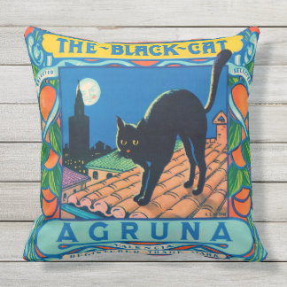 THE BLACK CAT Vintage-Etikett Kissenbezug Kissen