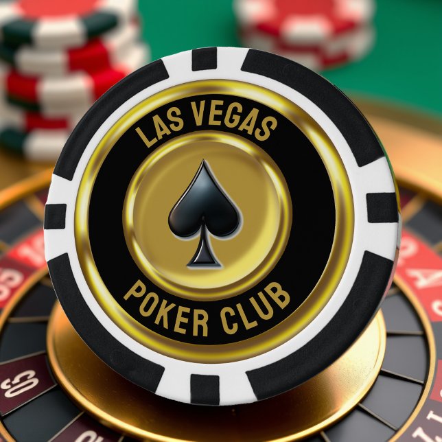 The Black & Gold Coast Spade Las Vegas Poker Club Pokerchips (Von Creator hochgeladen)