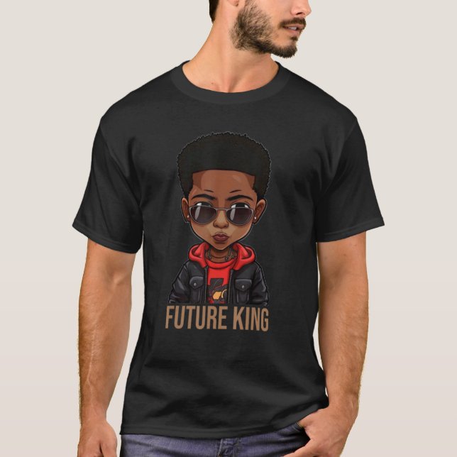 The Black History Month Future King African Americ T-Shirt (Vorderseite)