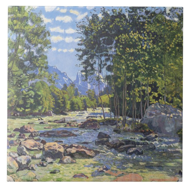 The Black Lutschina (von Ferdinand Hodler) Fliese (Vorderseite)