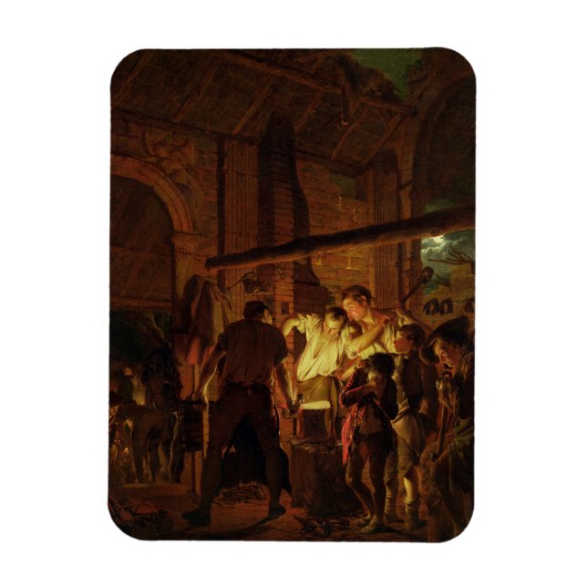 The Blacksmith's Shop (Öl auf Leinwand) Magnet (Vertikal)