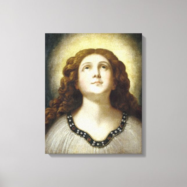 The Blessed Soul (Angelic Young Religious Woman) Leinwanddruck (Vorderseite)