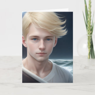 The Blond Boy Greetings Card Karte