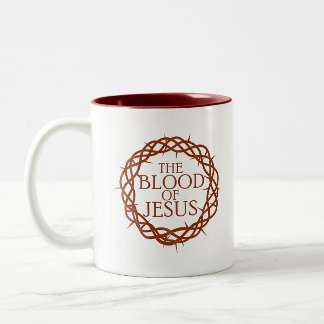 The Blood of Jesus Zweifarbige Tasse (Links)