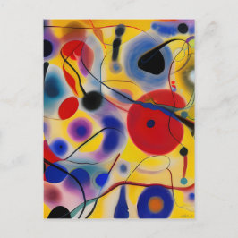 The Blue 10 Abstract Meets Red 6 Postkarte