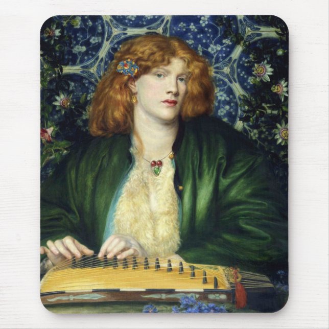 The Blue Bower (von Dante Gabriel Rossetti) Mousepad (Vorne)
