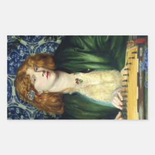 The Blue Bower (von Dante Gabriel Rossetti) Rechteckiger Aufkleber