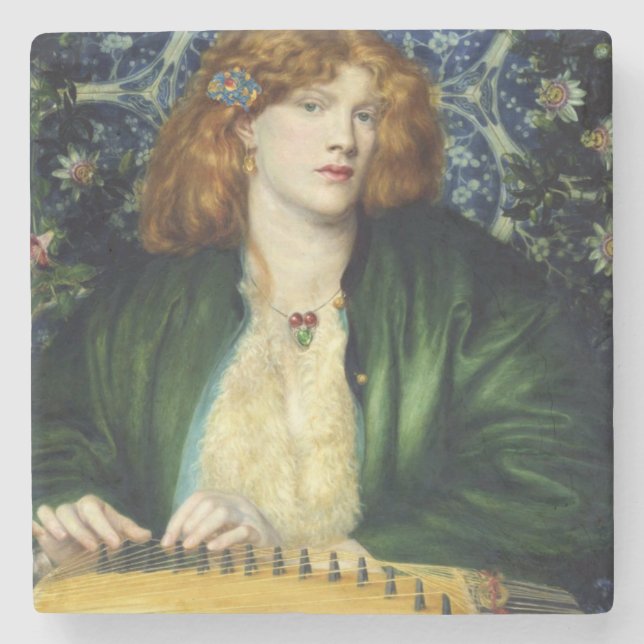 The Blue Bower (von Dante Gabriel Rossetti) Steinuntersetzer (Vorderseite)