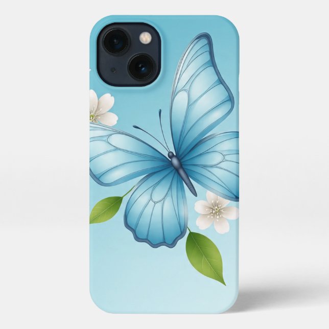 The blue butterfly iPhone Case Hülle (Rückseite)