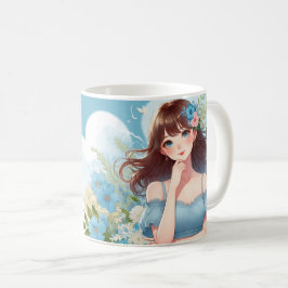 The Blue-Eyed Beauty's Gaze Kaffeetasse