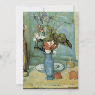 The Blue Vase (Blume und Obst) von Paul Cezanne