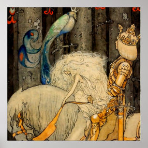 "The Bluebird" von John Bauer Poster