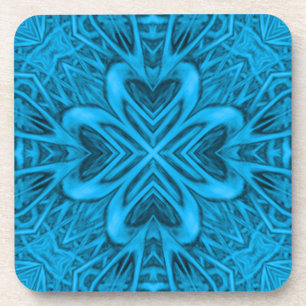 The Blues  Vintage Blue Fractal Kaleidoscope Getränkeuntersetzer