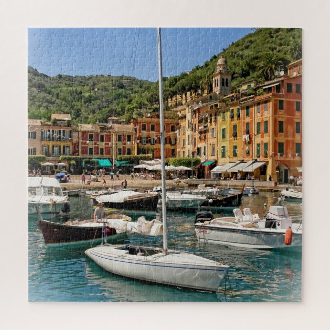 The Boats of Portofino, Italy - 20 x 20 inch Puzzle (Vertikal)