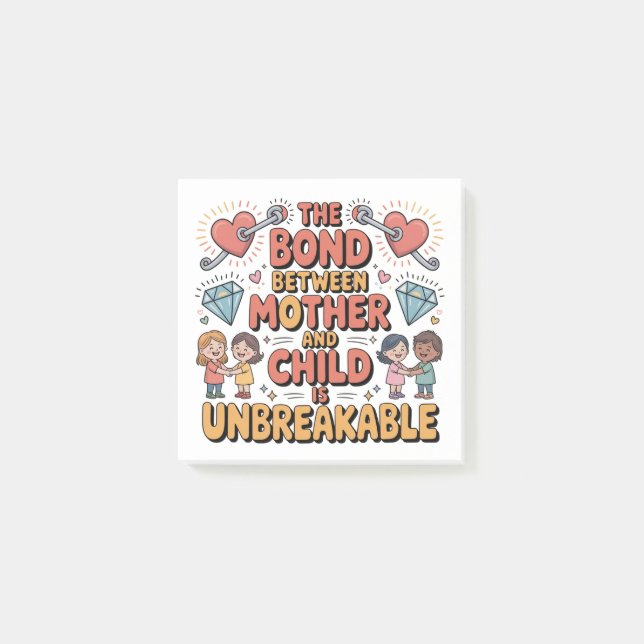 The Bond Between Mother And Child Is Unbreakable Post-it Klebezettel (Vorderseite)