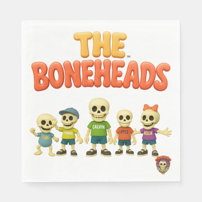 The Boneheads™ Bones Academy™ Serviette (Vorderseite)