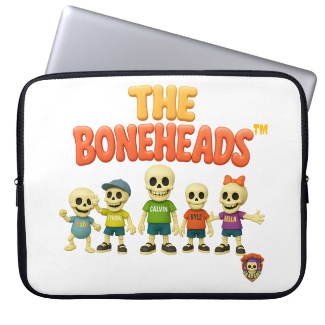 💻 The Boneheads™ Laptop Sleeve – Skeleton Crew (Vorderseite)