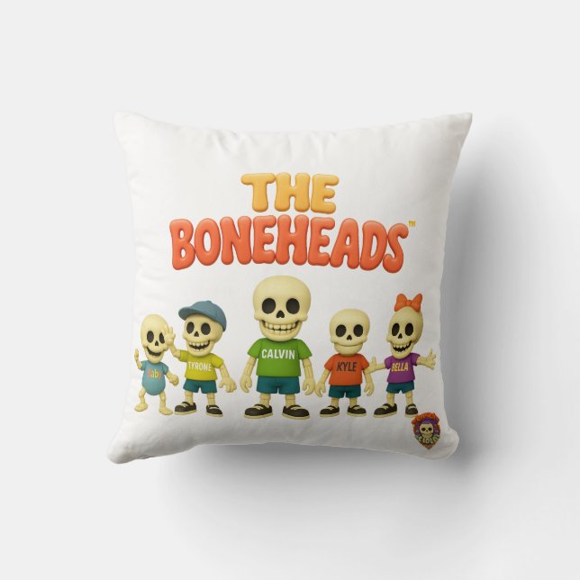 🦴 The Boneheads™ Throw Pillow Kissen (Rückseite)