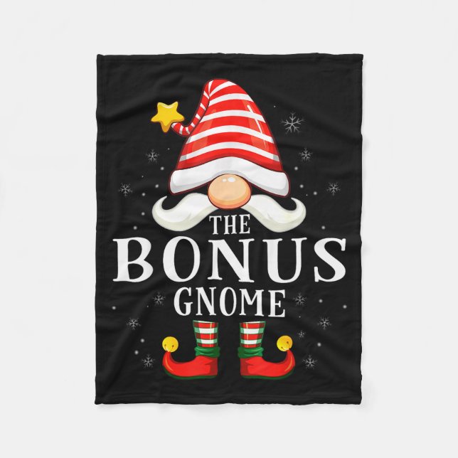 The Bonus Gnome Christmas Group Family Pajama  Fleecedecke (Vorderseite)