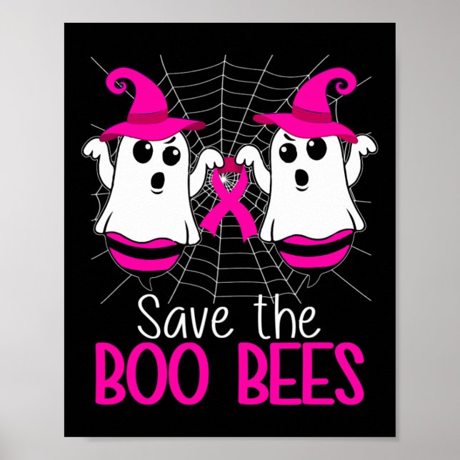 The Boo Bees Breast Cancer Awareness Halloween Poster (Vorne)