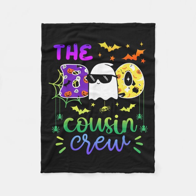 The Boo Cousin Crew Halloween Ghost Trick Treat Sq Fleecedecke (Vorderseite)