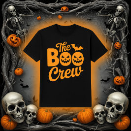 The Boo Crew Jack-O'-Lantern & Bat Halloween T-Shirt
