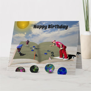 The Book of Lawn Bowl Popout Art Big Birthday Card Karte