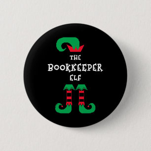 The Bookkeeper Elf Christmas Bookkeeping Xmas Button