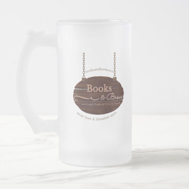 The Books & Brews 3" Magnet Mattglas Bierglas (Links)