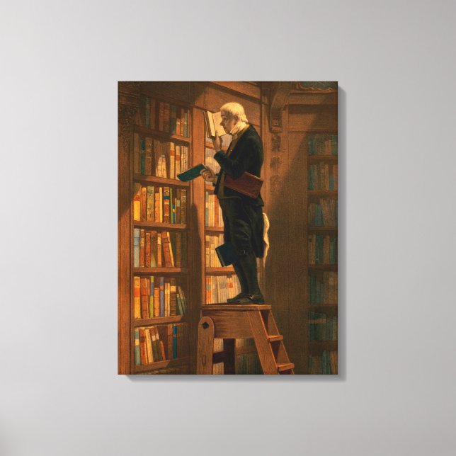 The Bookworm, 1861 von Carl Spitzweg Leinwanddruck (Vorderseite)