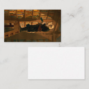 The Bookworm, 1861 von Carl Spitzweg Visitenkarte