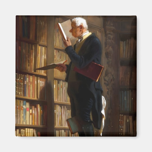 The Bookworm Carl Spitzweg Art Magnet (Vorne)