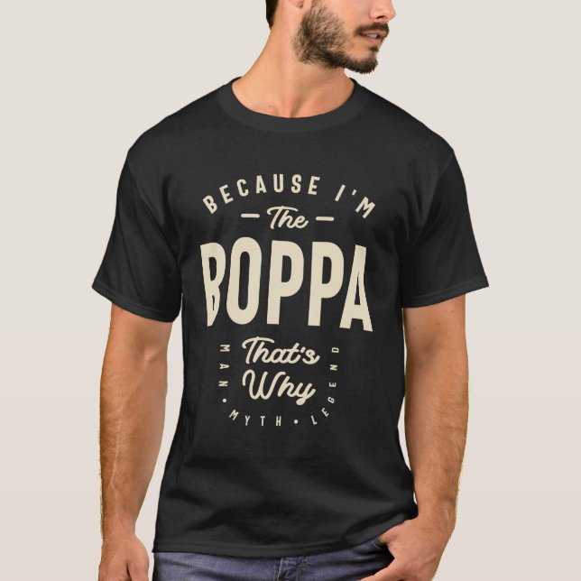 The Boppa a Living Legende - Vater Opa T-Shirt (Vorderseite)