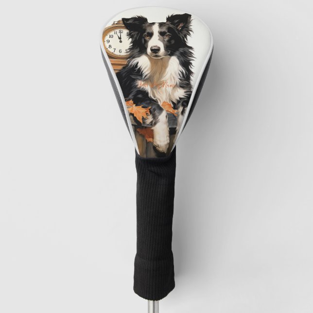 The Border Collie Dog 002 - Odessa Leyendecker Golf Headcover (Vorderseite)