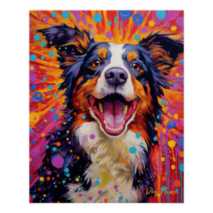 The Border Collie Dog 002 - Zetton Ziana Poster